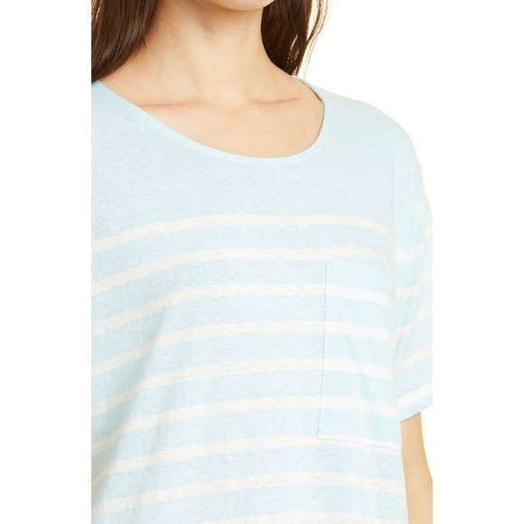 LA LIGNE NWT Edie Knit Dress Pale Blue and Ivory 100% cotton size medium - Picture 3 of 12